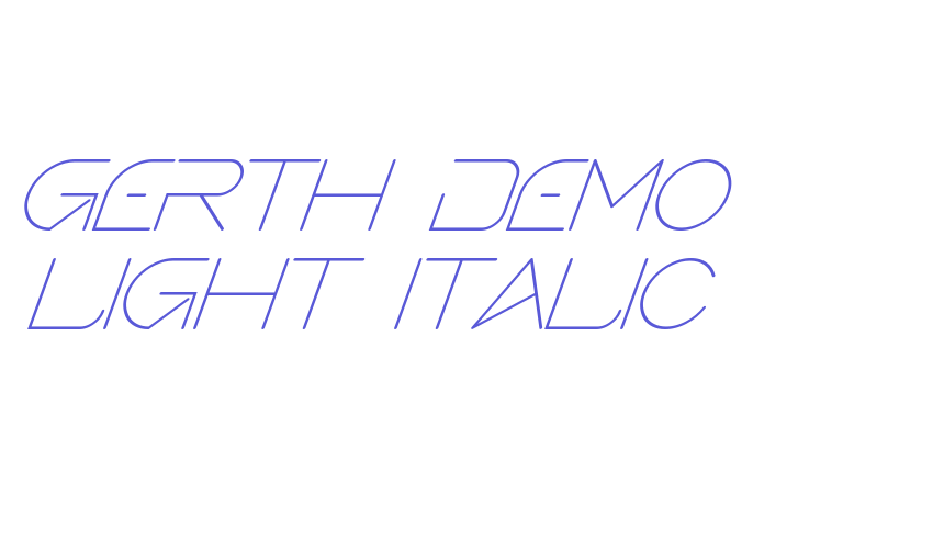 Gerth Demo Light Italic Font