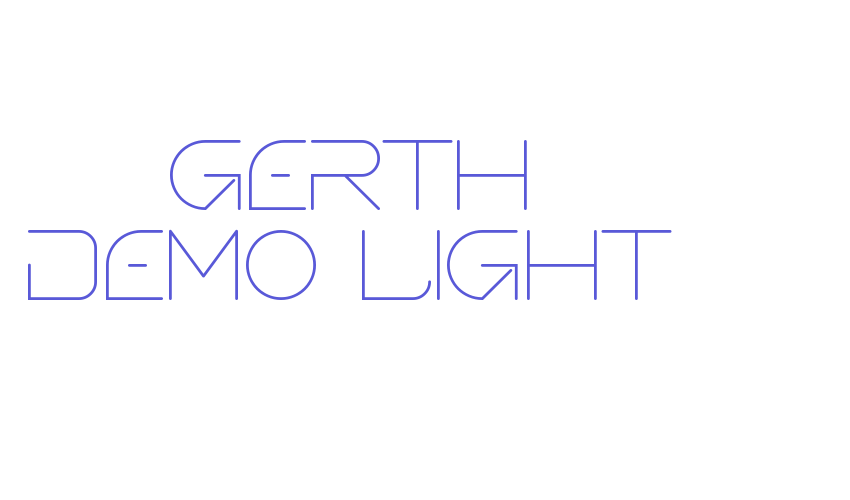 Gerth Demo Light Font