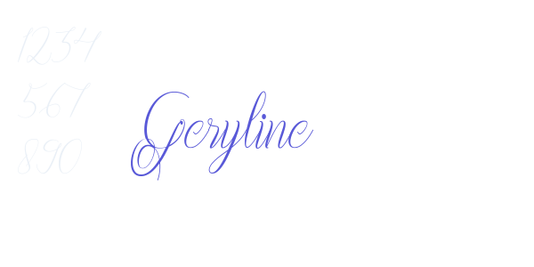 Geryline font free