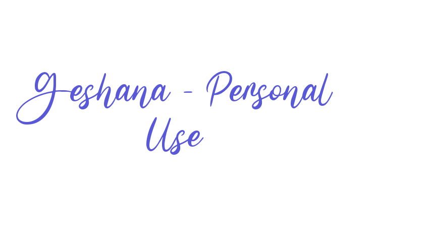 Geshana – Personal Use Font