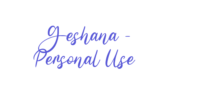 Geshana – Personal Use Font Download