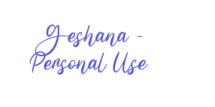 Geshana – Personal Use Font