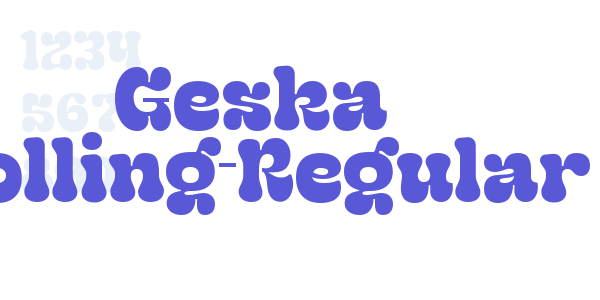 Geska Rolling-Regular font free