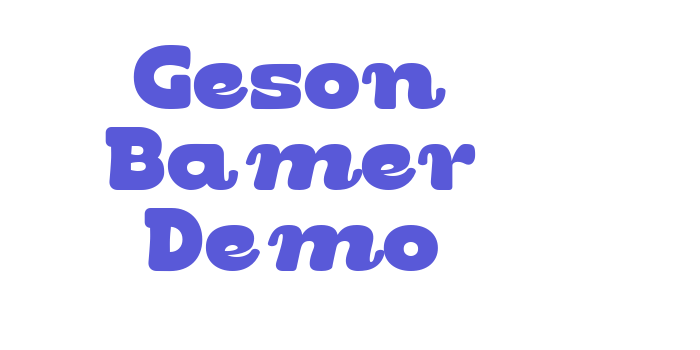 Geson Bamer Demo Font Download