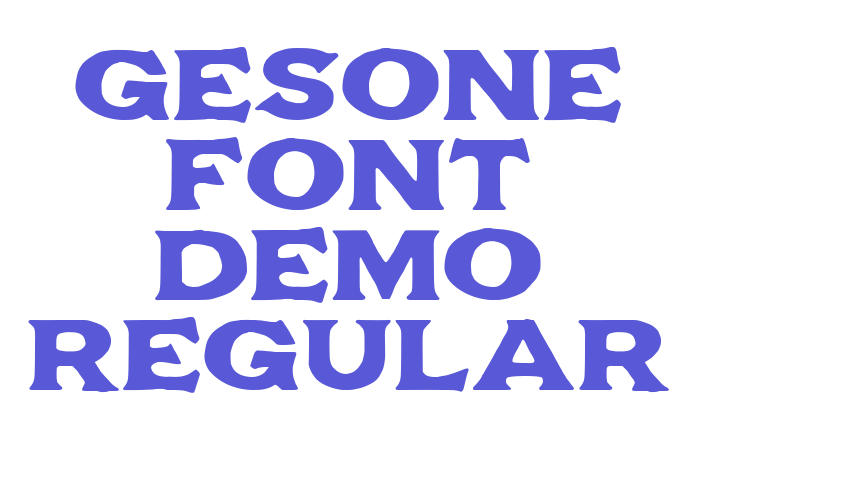 Gesone Font Demo Regular Font Download