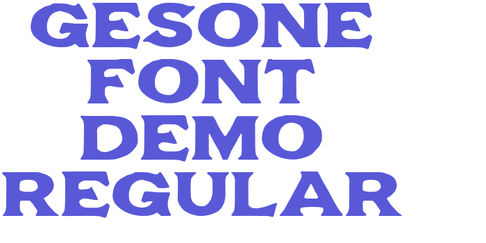 Gesone Font Demo Regular Font Download