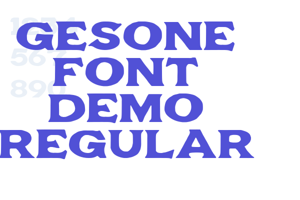 Gesone Font Demo Regular