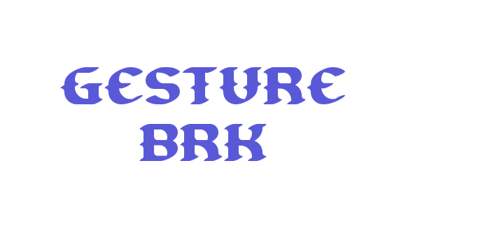 Gesture BRK Font Download