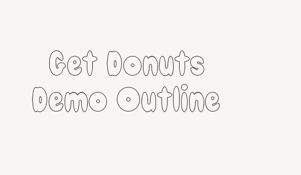 Get Donuts Demo Outline Font