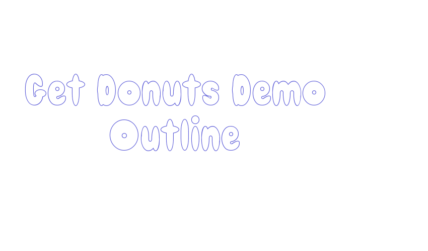 Get Donuts Demo Outline Font Download