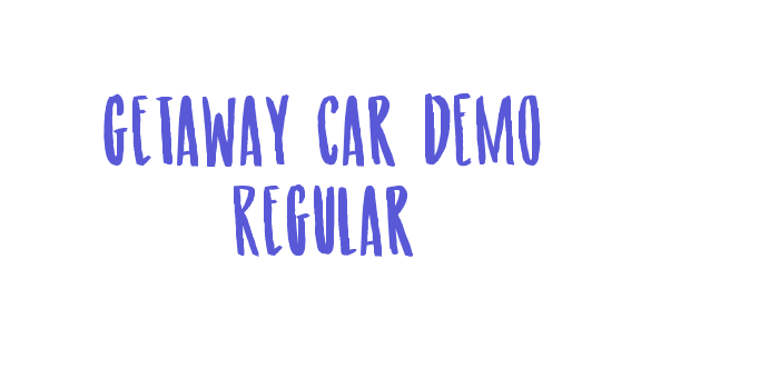 Getaway Car DEMO Regular Font Download