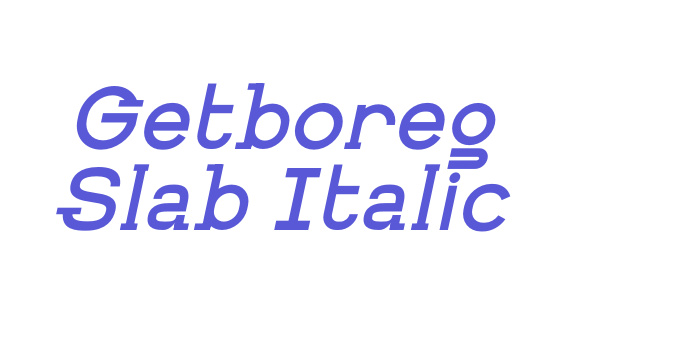 Getboreg Slab Italic Font Download