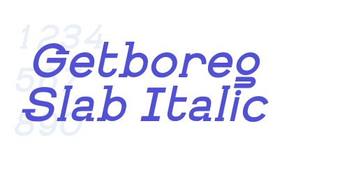 Getboreg Slab Italic-font-download
