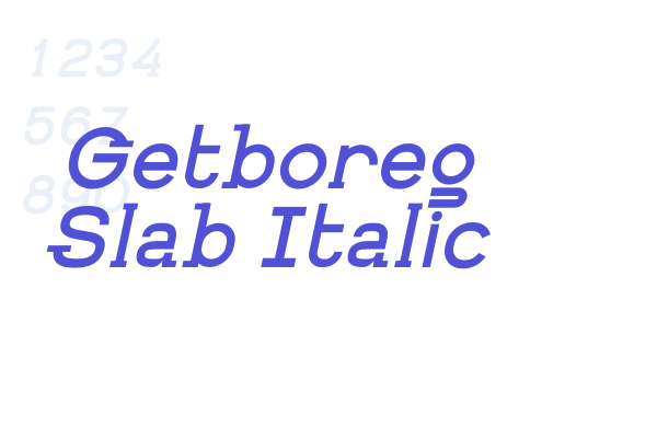 Getboreg Slab Italic