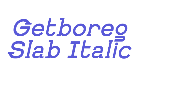 Getboreg Slab Italic Font