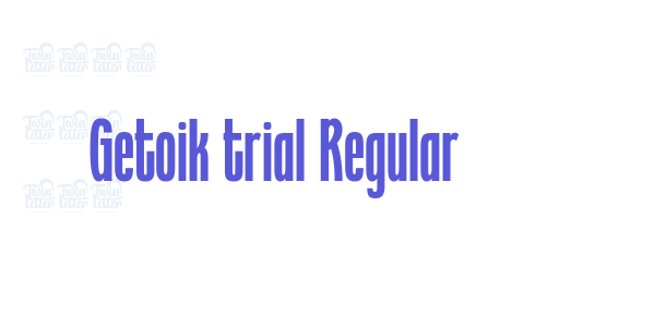 Getoik trial Regular font free