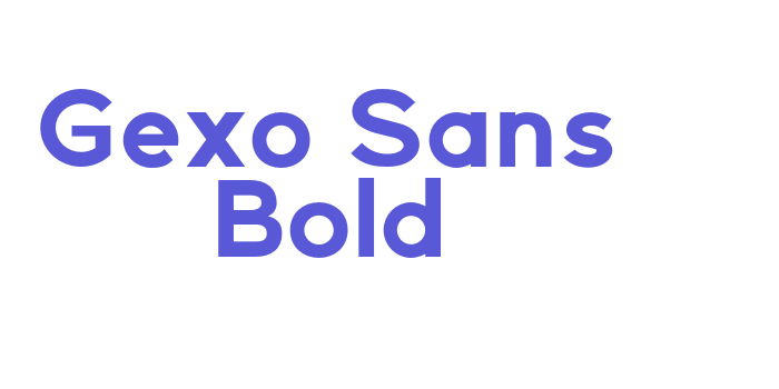 Gexo Sans Bold Font Download