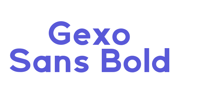 Gexo Sans Bold Font