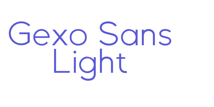 Gexo Sans Light Font