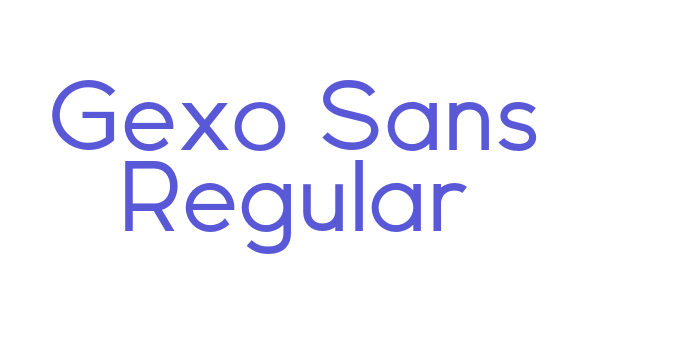 Gexo Sans Regular Font Download