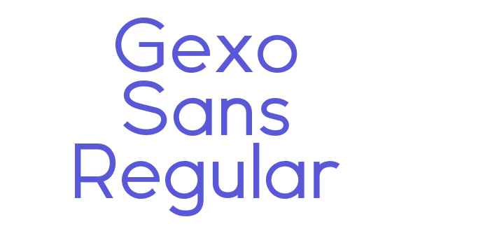 Gexo Sans Regular Font