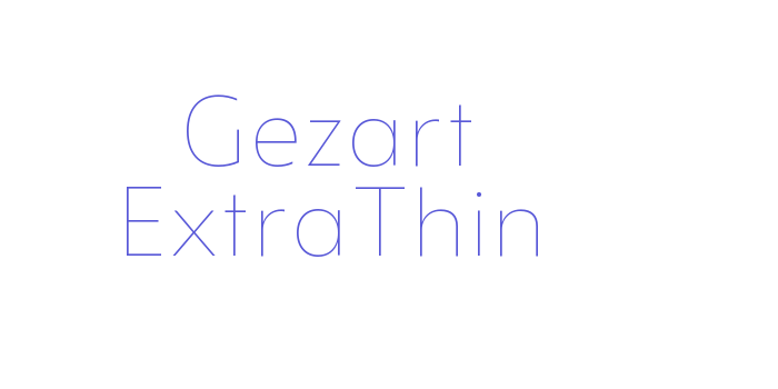 Gezart ExtraThin Font Download