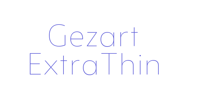 Gezart ExtraThin Font