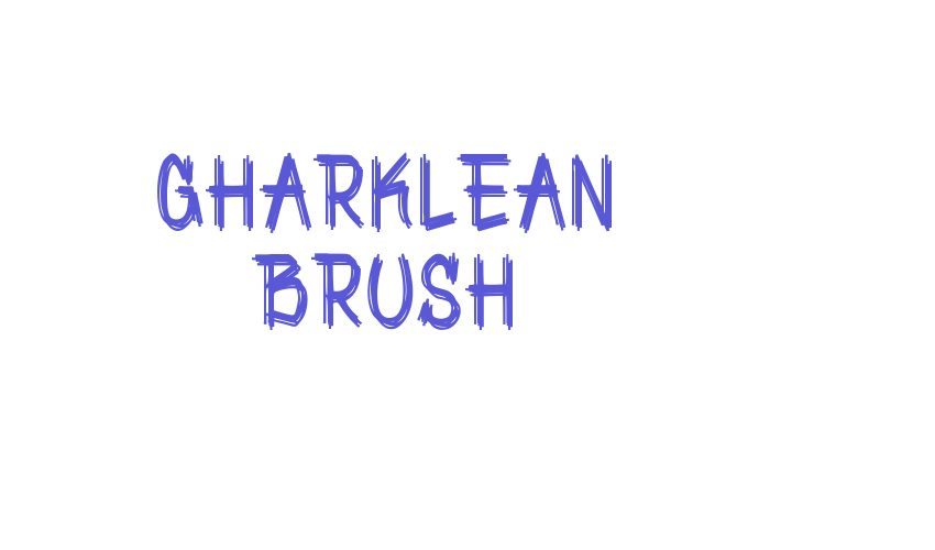 Gharklean Brush Font