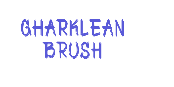 Gharklean Brush Font