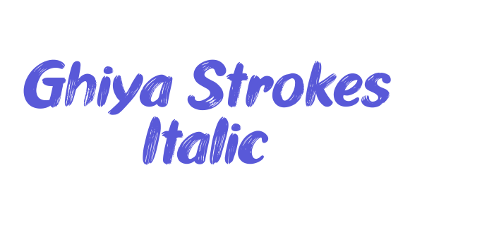 Ghiya Strokes Italic Font Download