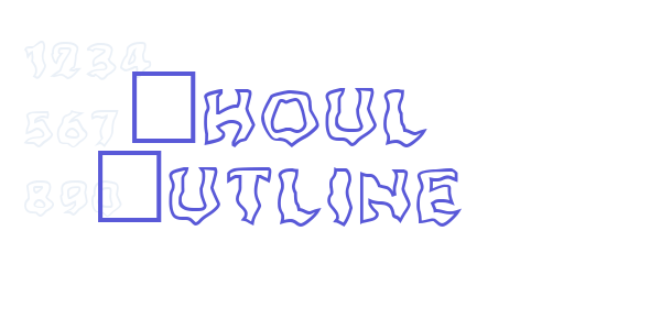 Ghoul Outline font free