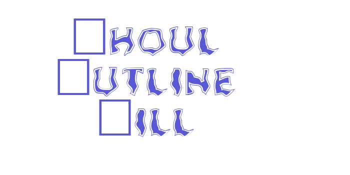 Ghoul Outline Fill Font Download