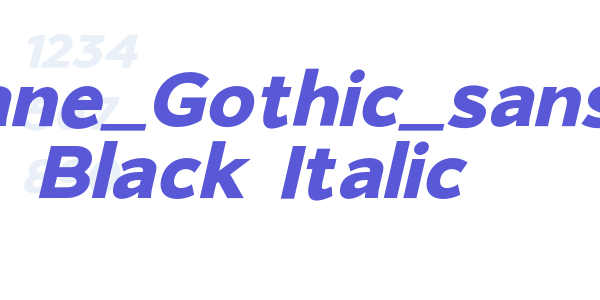 Giane_Gothic_sans Black Italic font