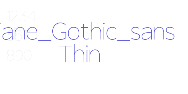 Giane_Gothic_sans Thin font free