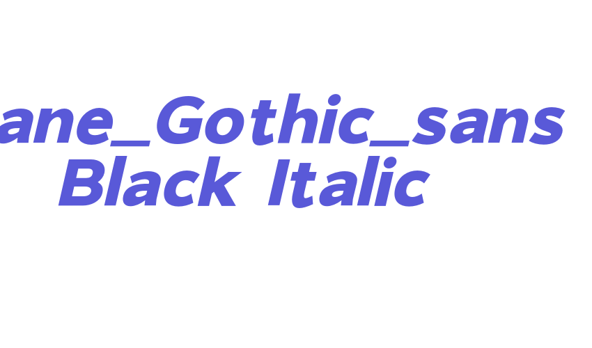 Giane_Gothic_sans Black Italic Font Download