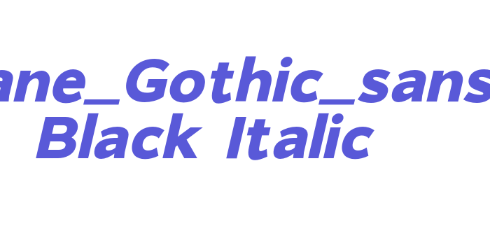 Giane_Gothic_sans Black Italic Font Download