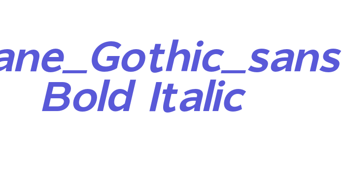 Giane_Gothic_sans Bold Italic Font Download