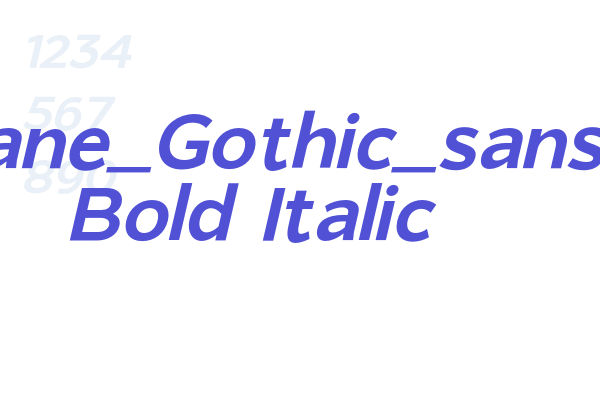 Giane_Gothic_sans Bold Italic