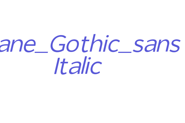 Giane_Gothic_sans Italic Font