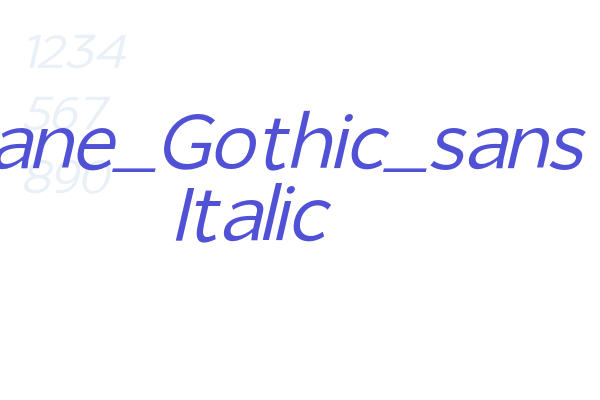 Giane_Gothic_sans Italic