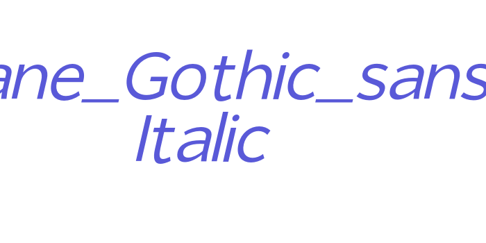 Giane_Gothic_sans Italic Font