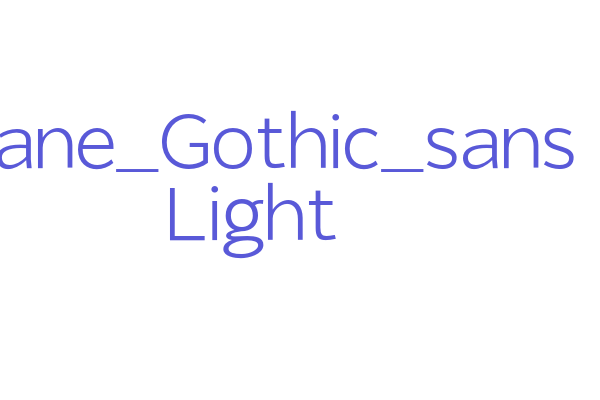 Giane_Gothic_sans Light Font