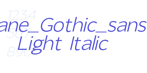 Giane_Gothic_sans Light Italic-font-download