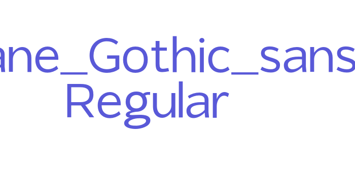 Giane_Gothic_sans Regular Font