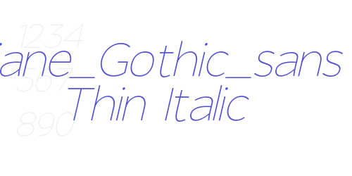 Giane_Gothic_sans Thin Italic-font-download