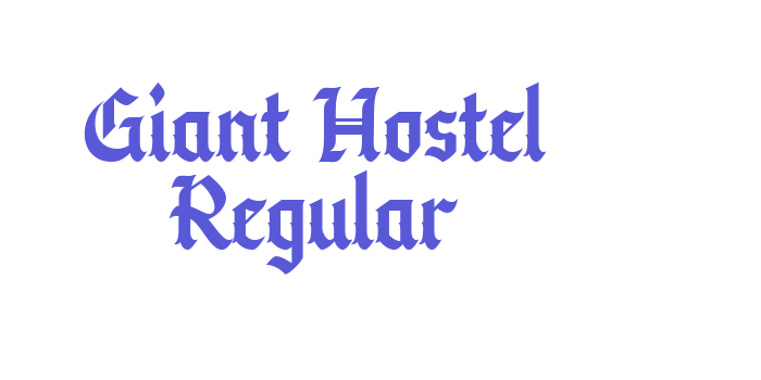 Giant Hostel Regular Font Download