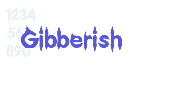 Gibberish font free