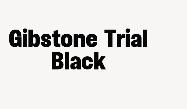 Gibstone Trial Black Font