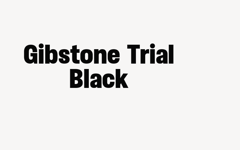 Gibstone Trial Black Font