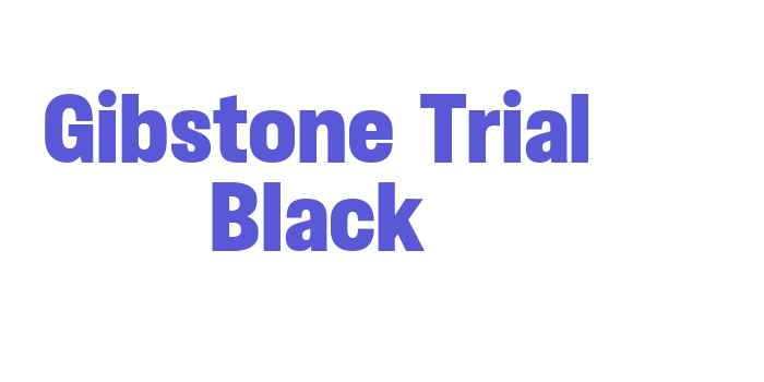 Gibstone Trial Black Font Download